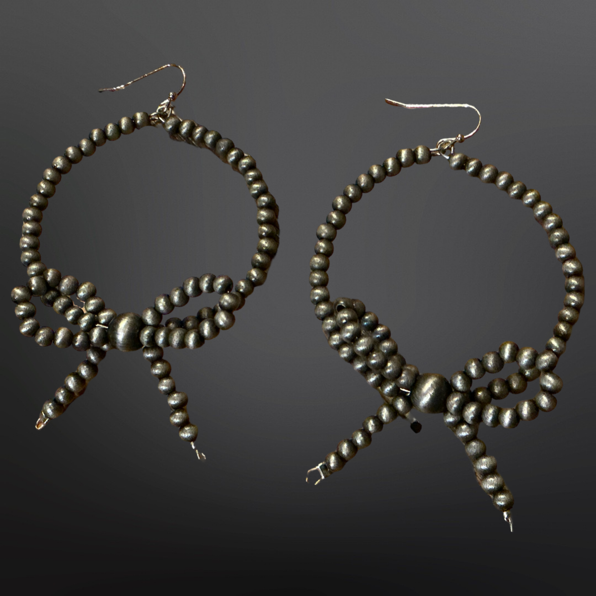 Faux Turquoise and Inspired by Navajo Pearls Hoop Earrings