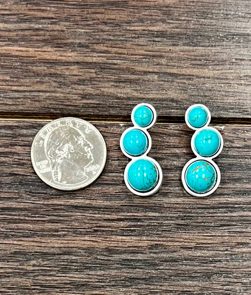 724674, Turquoise Stud Earrings