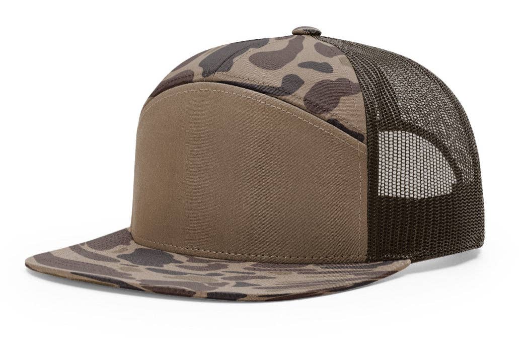 Bass Silhouette - Flatbill Snapback - Richardson 168P Camo