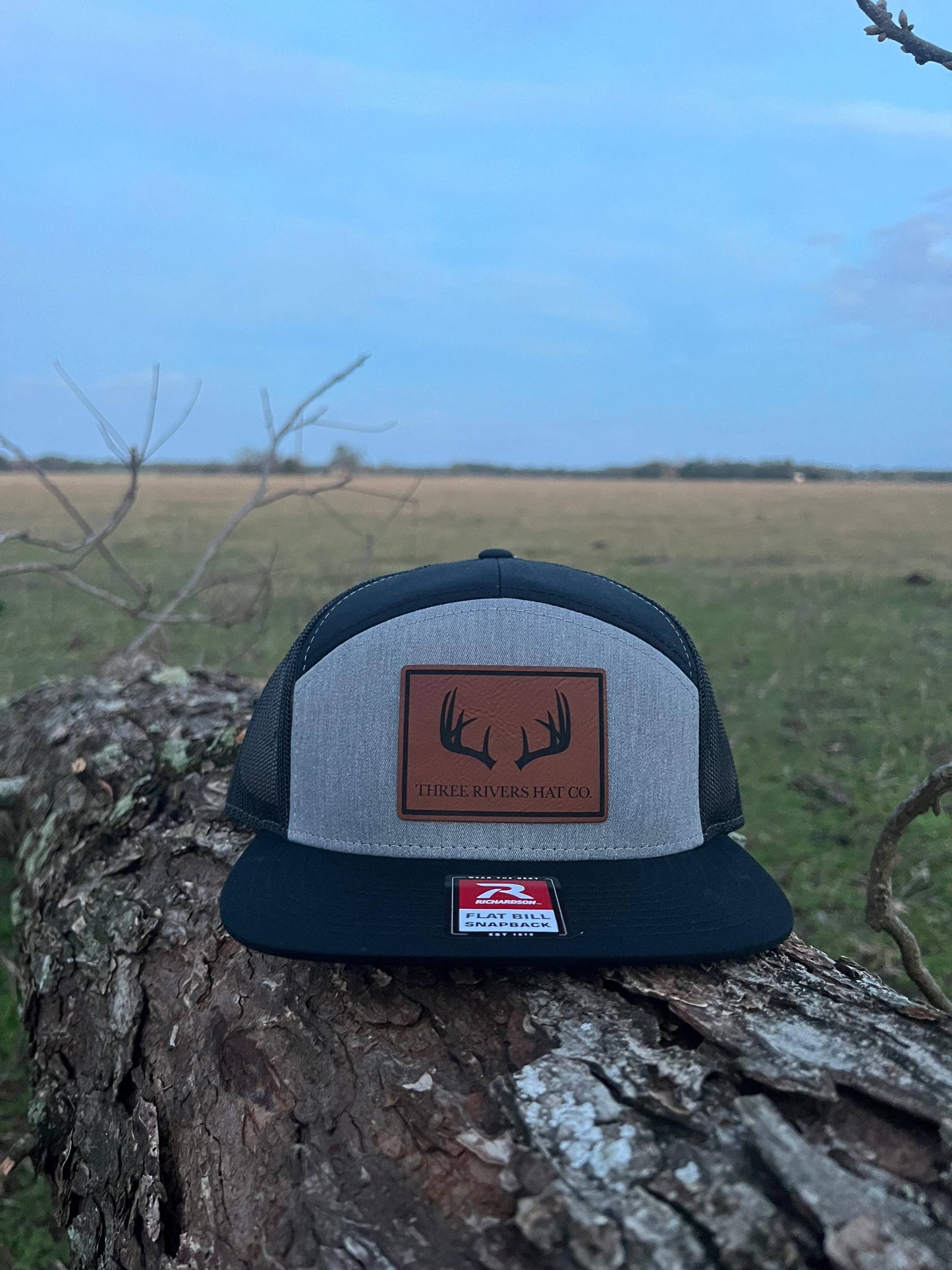 Deer Horns - Flat bill Snapback Hat 7 panel