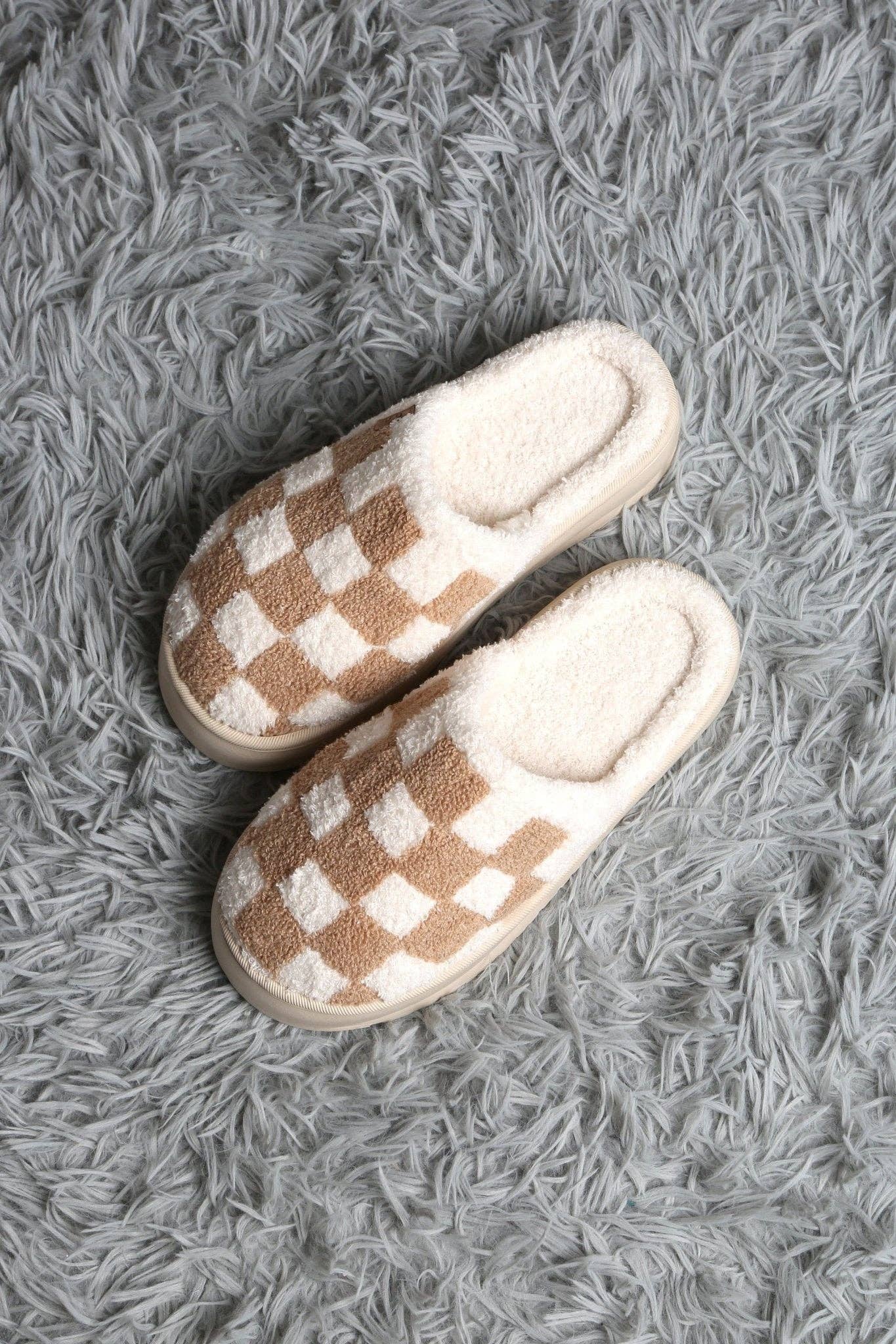 Super Lux Checker Platform Slippers