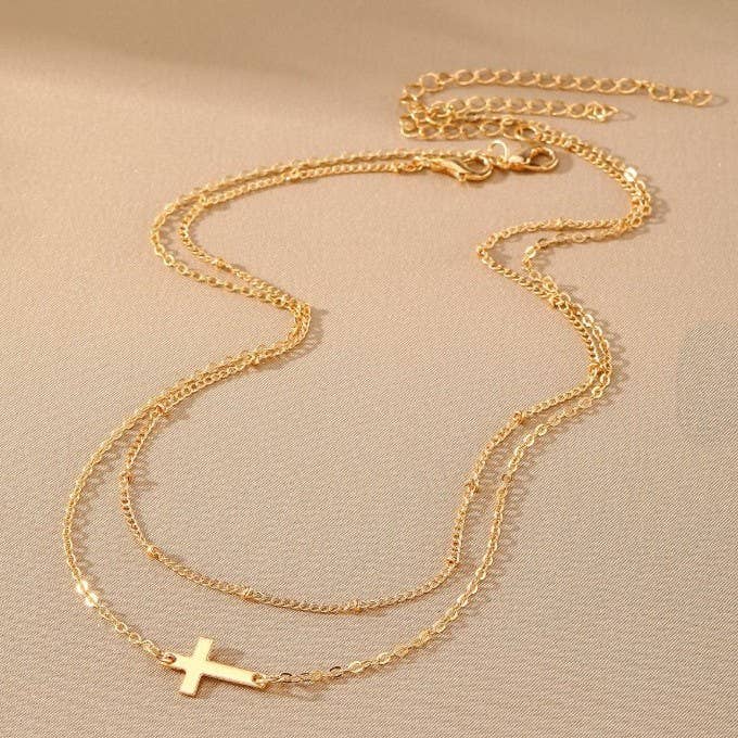 Cross Layered Necklace