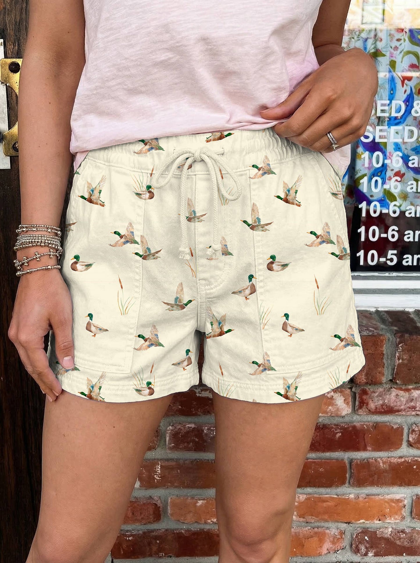 Mallard Drawstring Relaxed Fit Shorts