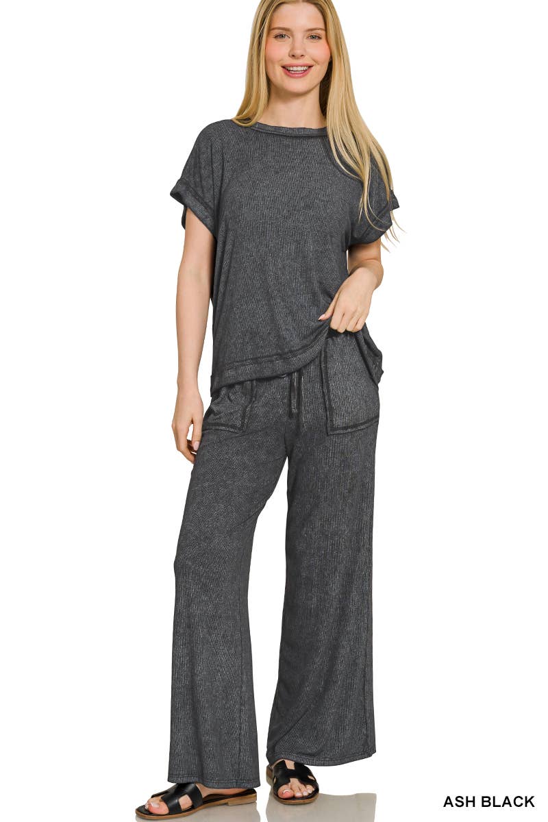 Acid Wash Top & Pants