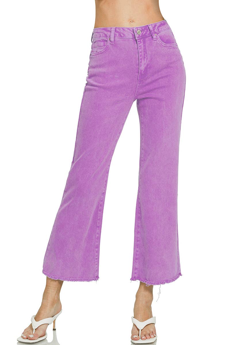 Acid Wash Color Denim Pants