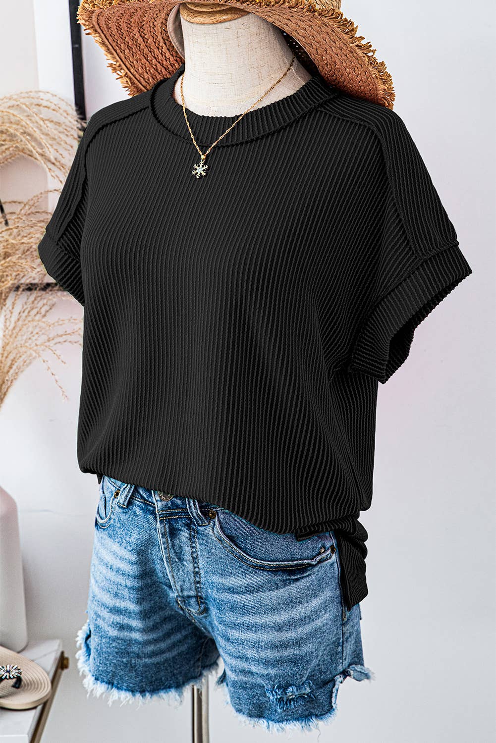 Exposed Stitching T-shirt