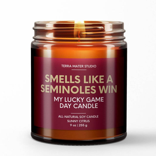 Smells Like A Seminoles Win Game Day Candle, Seminoles Merch