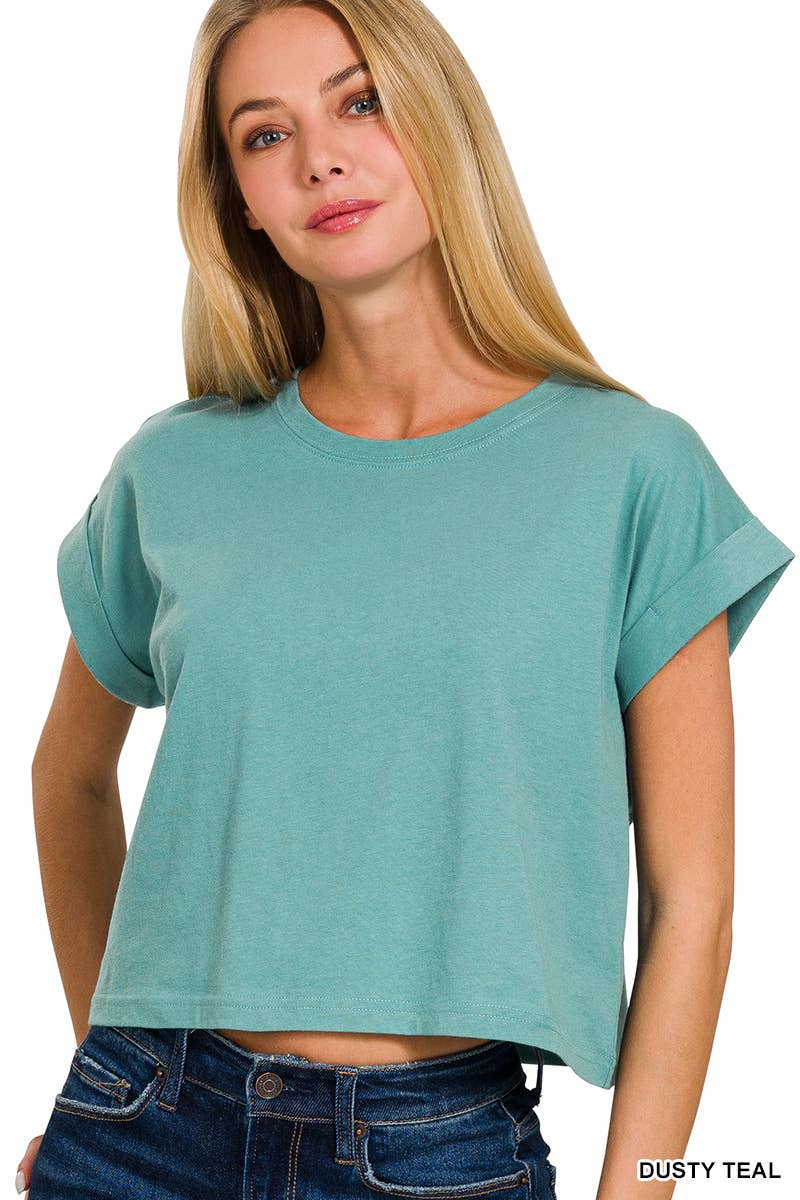 Short Sleeve Brooke Cropped Tee