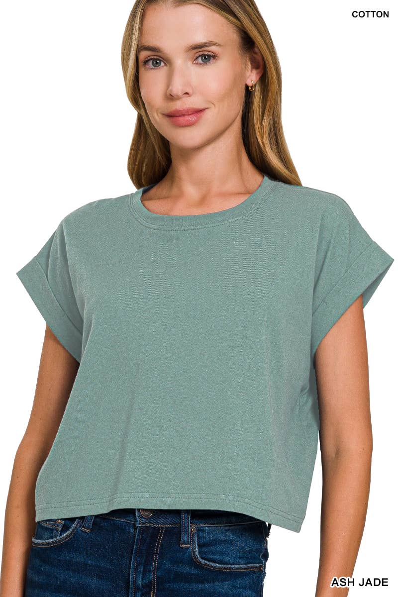 Short Sleeve Brooke Cropped Tee