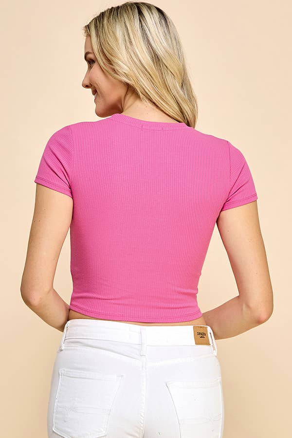 CREW NECK SHORT SLEEVE TOP