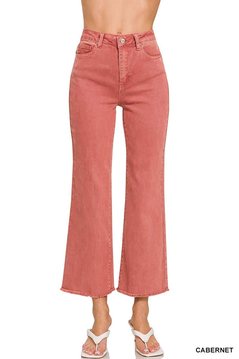 Acid Wash Color Denim Pants