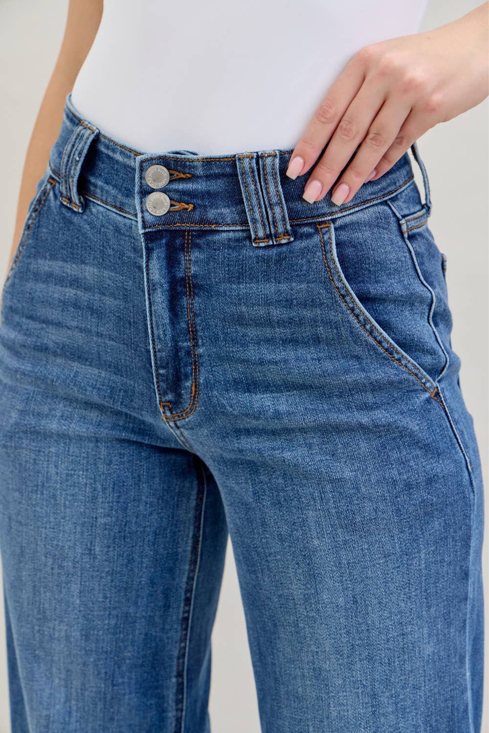 Double Button Wide Leg Judy Blue