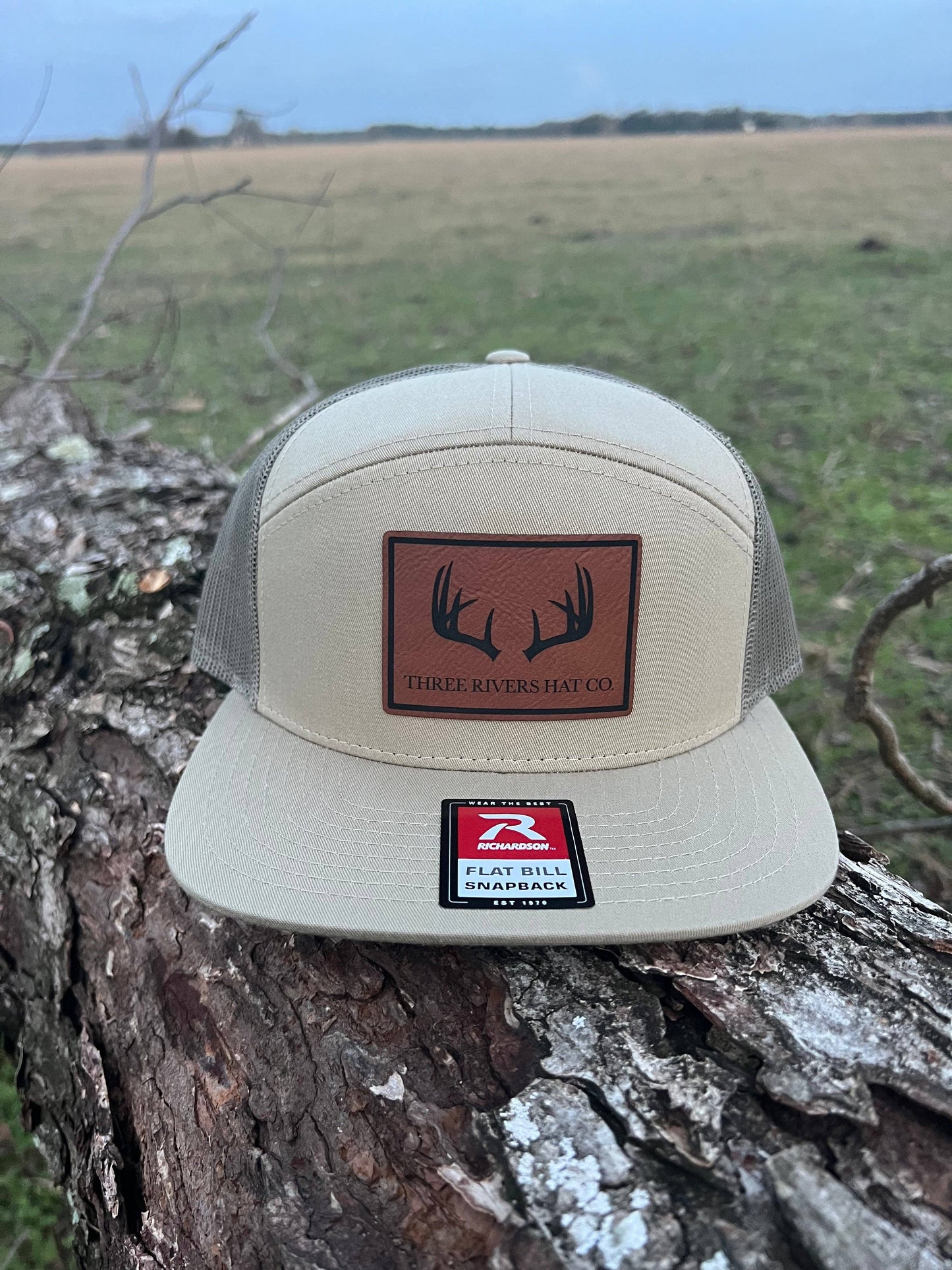 Deer Horns - Flat bill Snapback Hat  7 panel