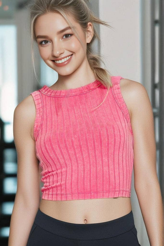 Sleeveless Cropped Tank Top