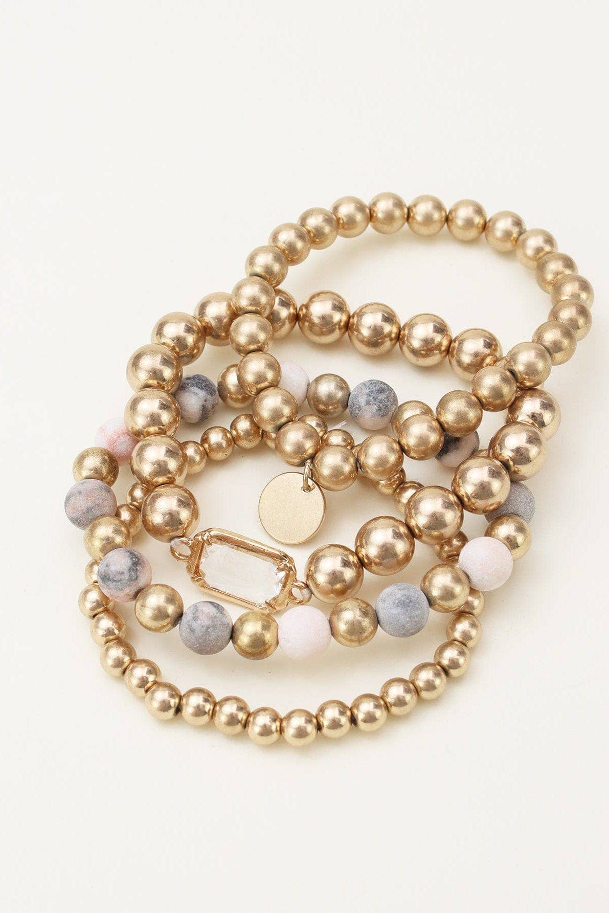 4 Piece Semi Precious Bracelet Set