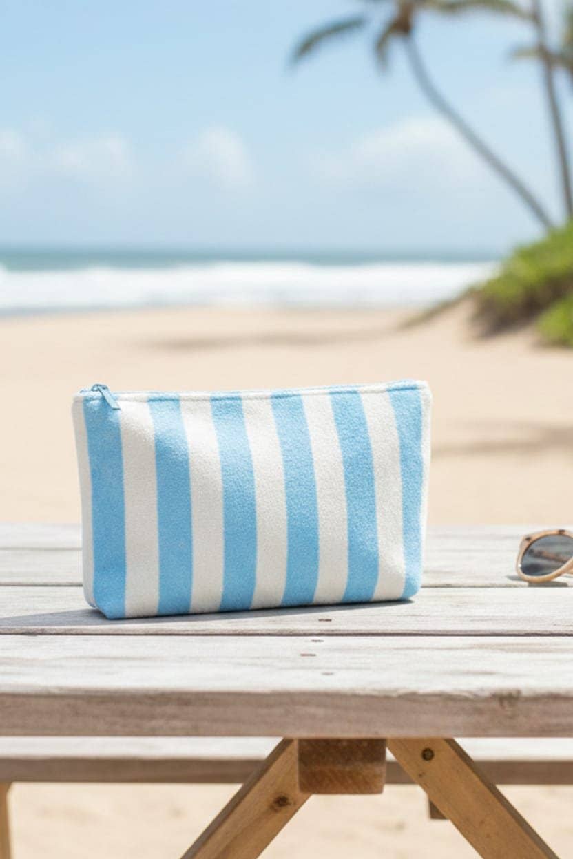 Striped Terry Pouch