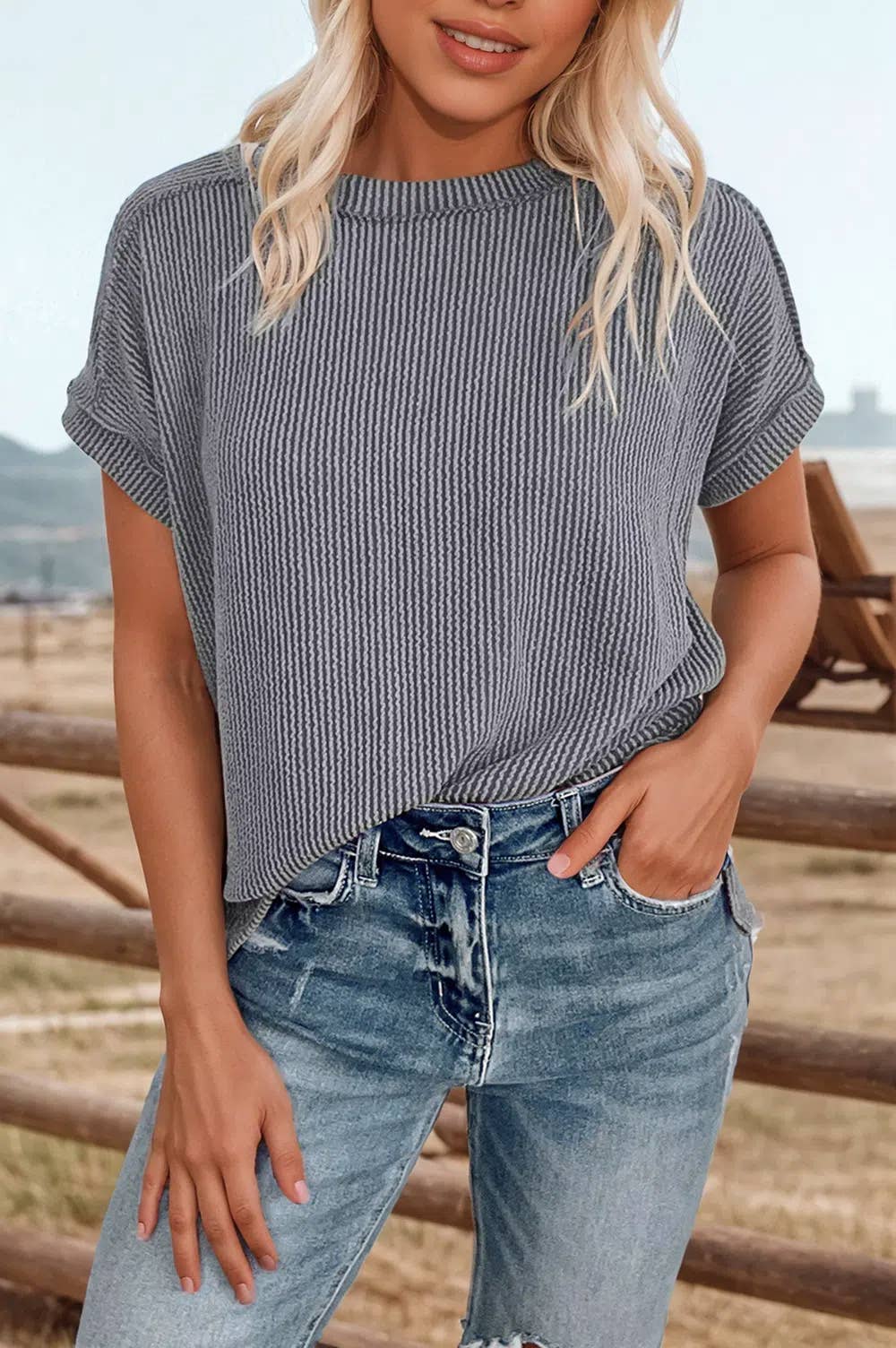 Exposed Stitching T-shirt