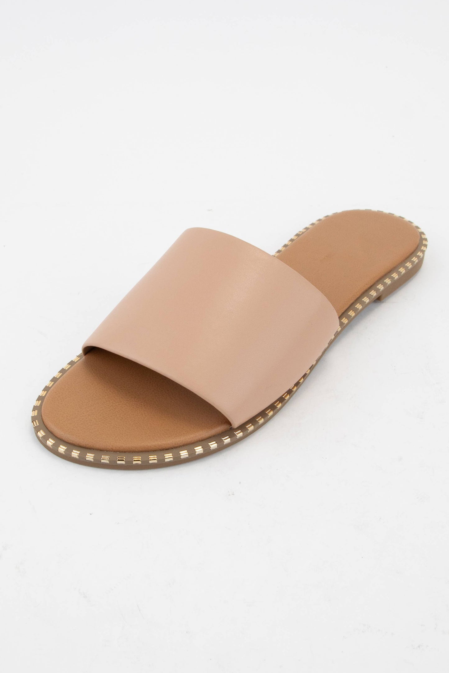 METAL TIP EMBELLISHED EDGE SANDAL
