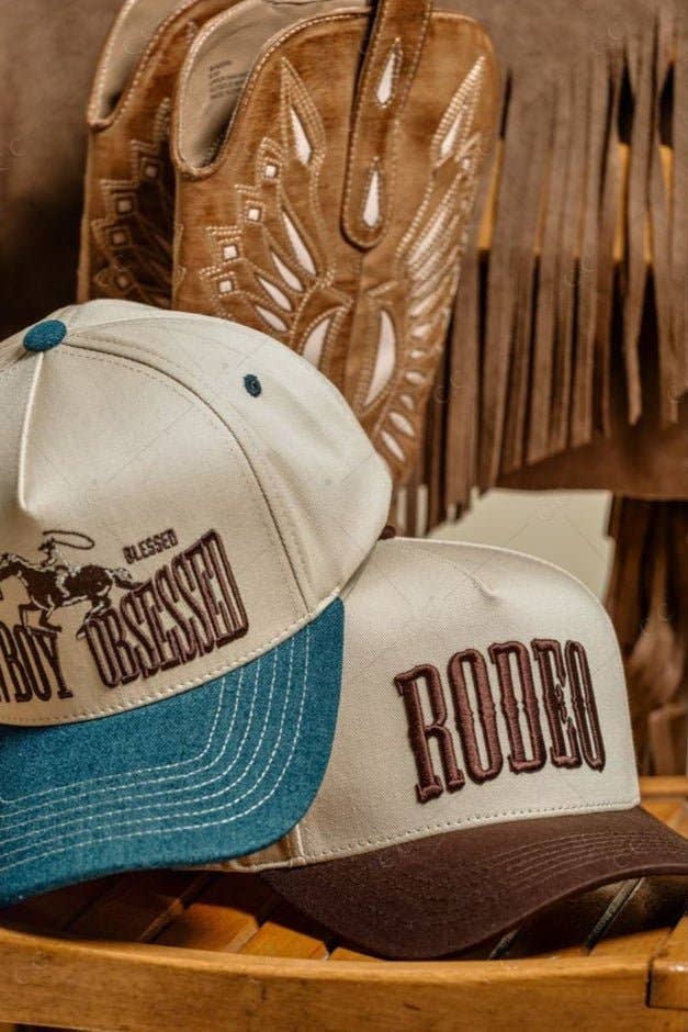 "RODEO" Trucker Hat: Brown