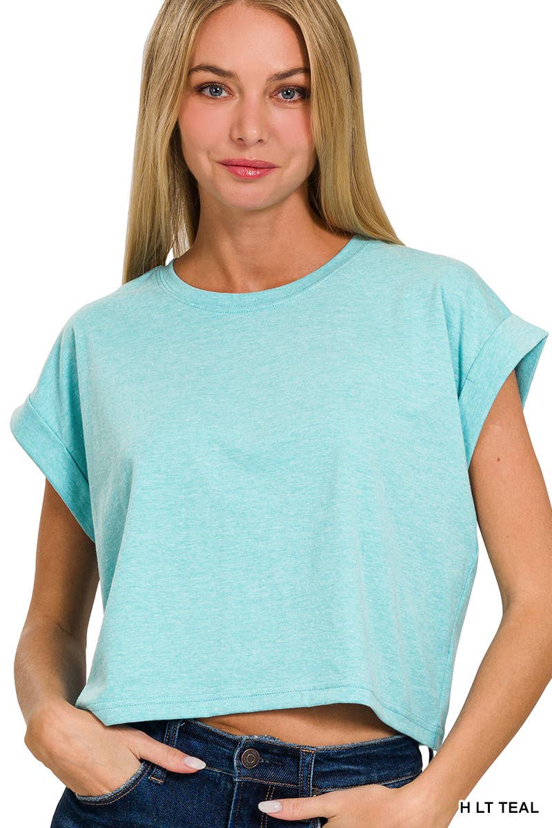 Short Sleeve Brooke Cropped Tee
