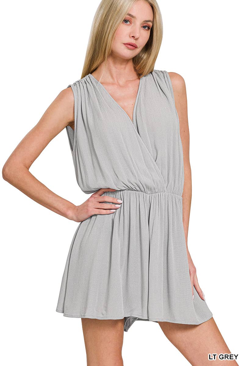 Romper w/ Tie Open Back