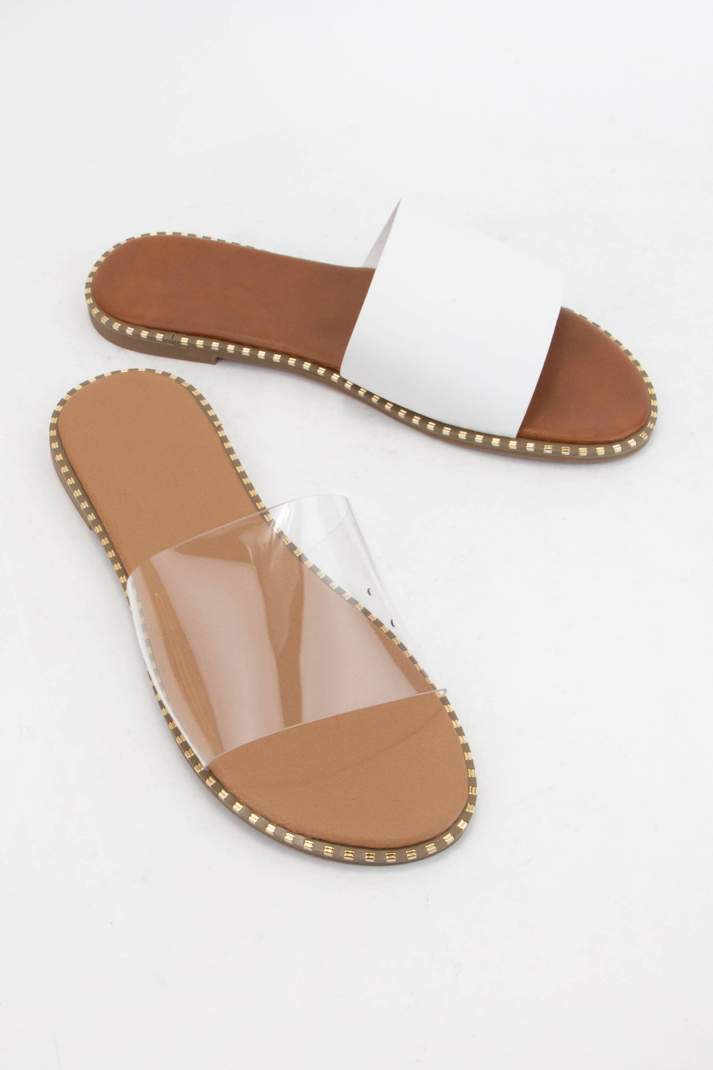 METAL TIP EMBELLISHED EDGE SANDAL