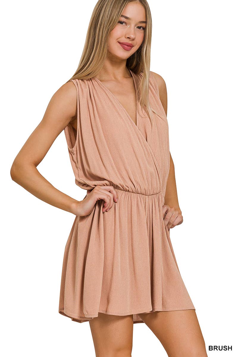 Romper w/ Tie Open Back
