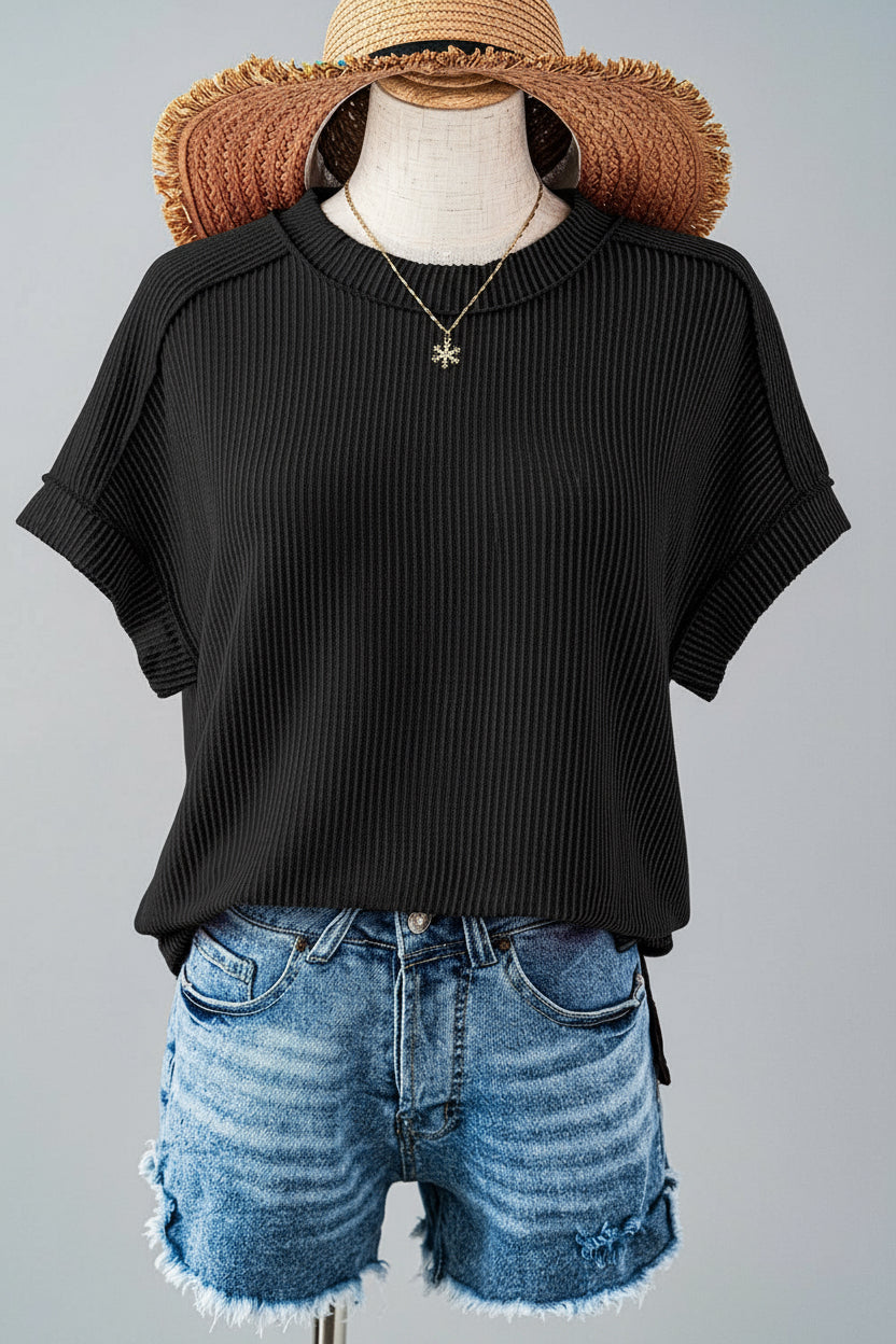 Exposed Stitching T-shirt