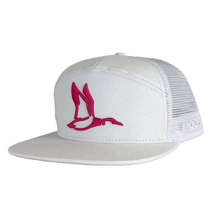 Roost White 7 Panel Pink 3D Puff Duck