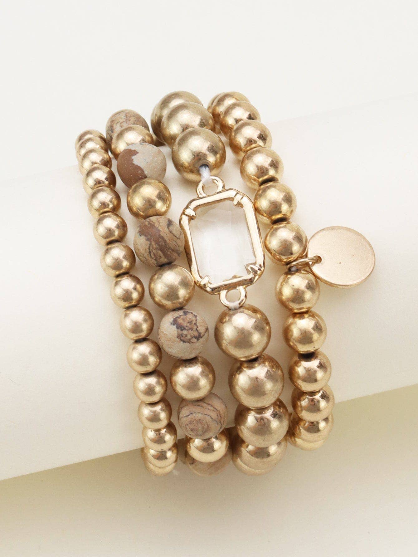 4 Piece Semi Precious Bracelet Set
