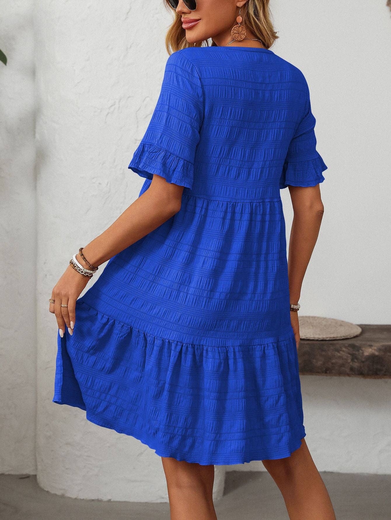 Ruffle Sleeve Dress