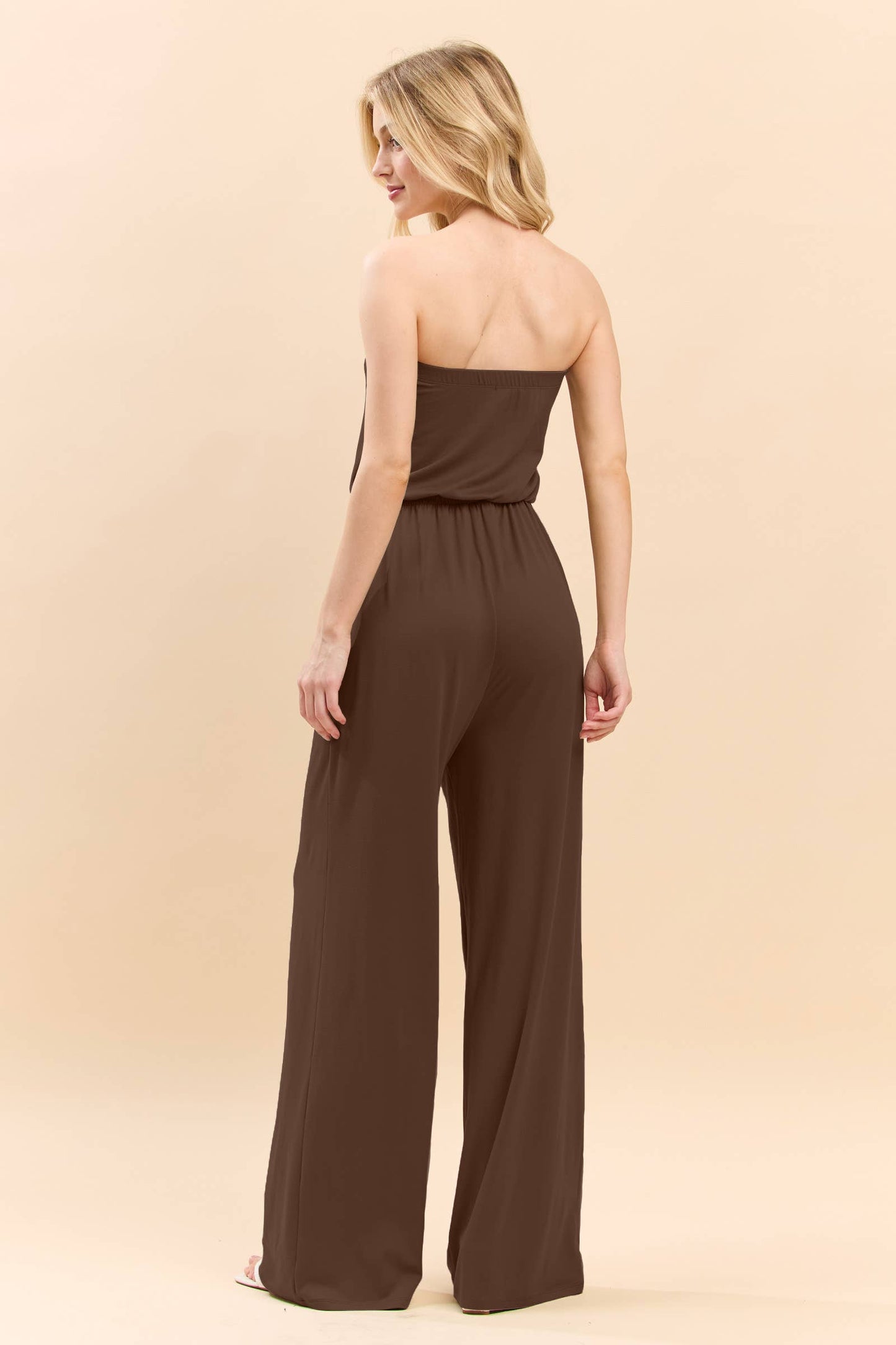 WIDE LEG TUBE TOP JUMPSUIT