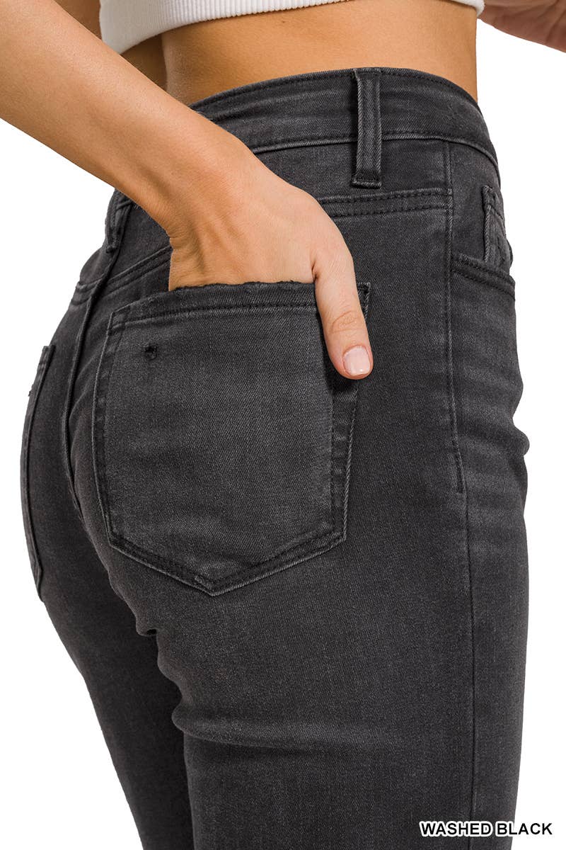 Distressed Knee And Hem Pants