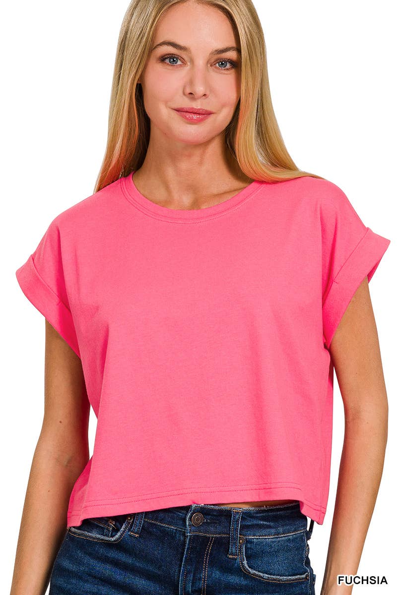 Short Sleeve Brooke Cropped Tee