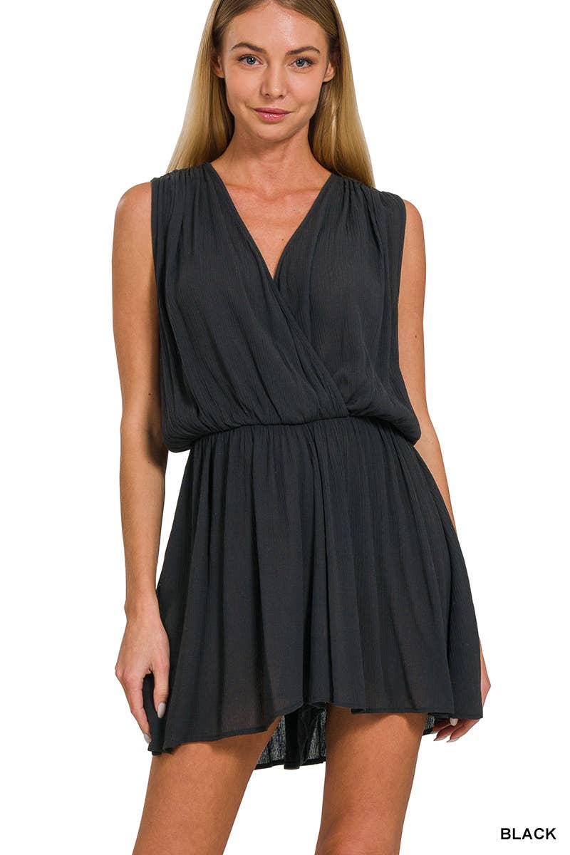 Romper w/ Tie Open Back