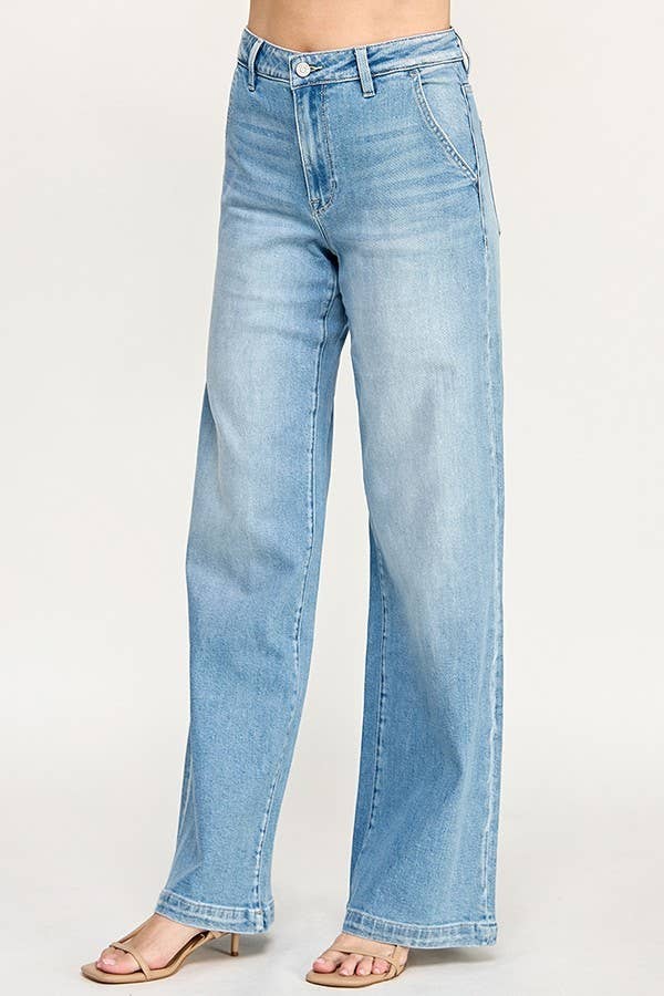 High Rise Wide Leg Jeans