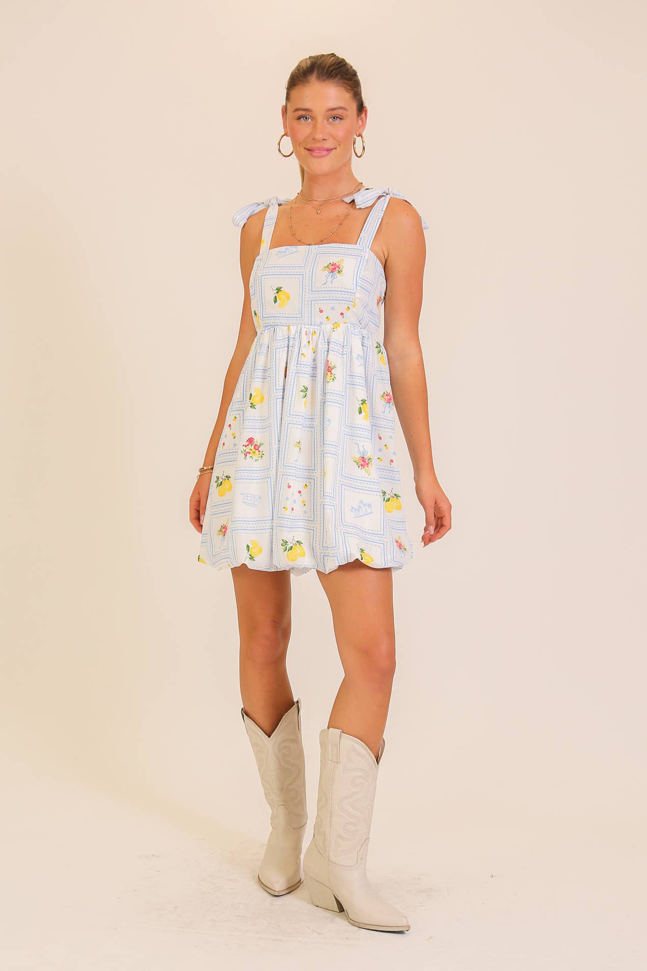 Lemonade Dreams Bow-Tie Dress