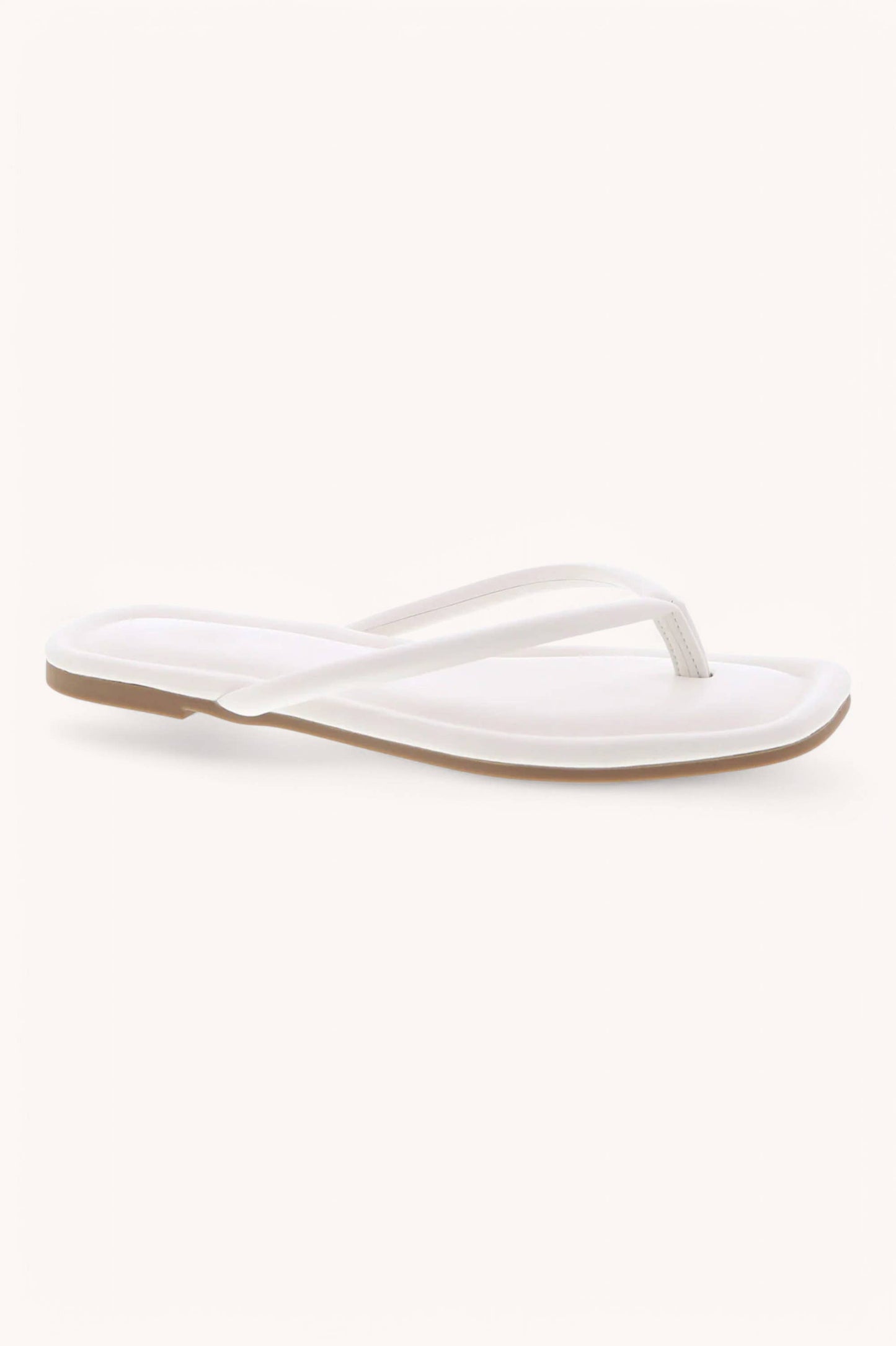 SQUARE TOE SIMPLE THONG STRAP SANDALS