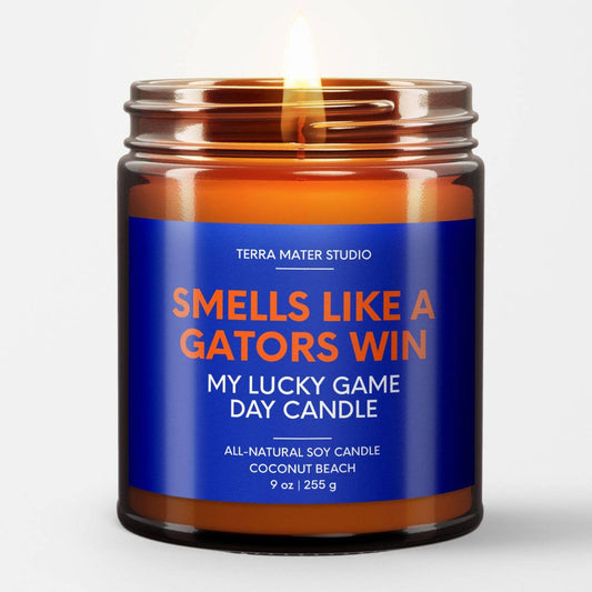 Smells Like A Gators Win Game Day Candle | Gators Merch