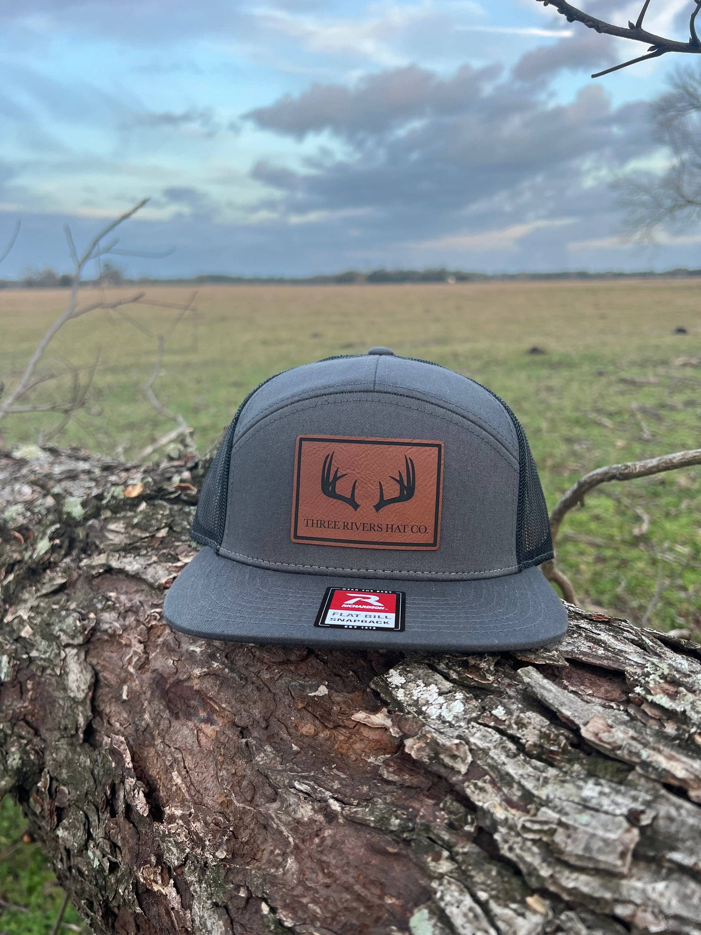 Deer Horns - Flat bill Snapback Hat  7 panel