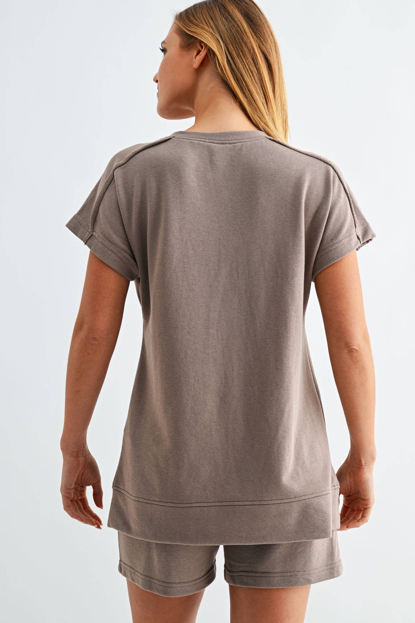 Offset Raw Edge French Terry Set