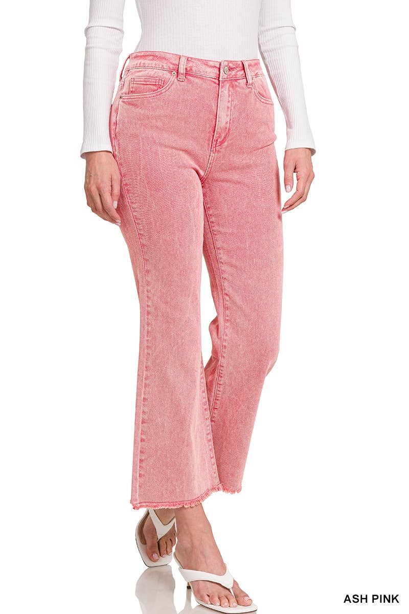 Acid Wash Color Denim Pants