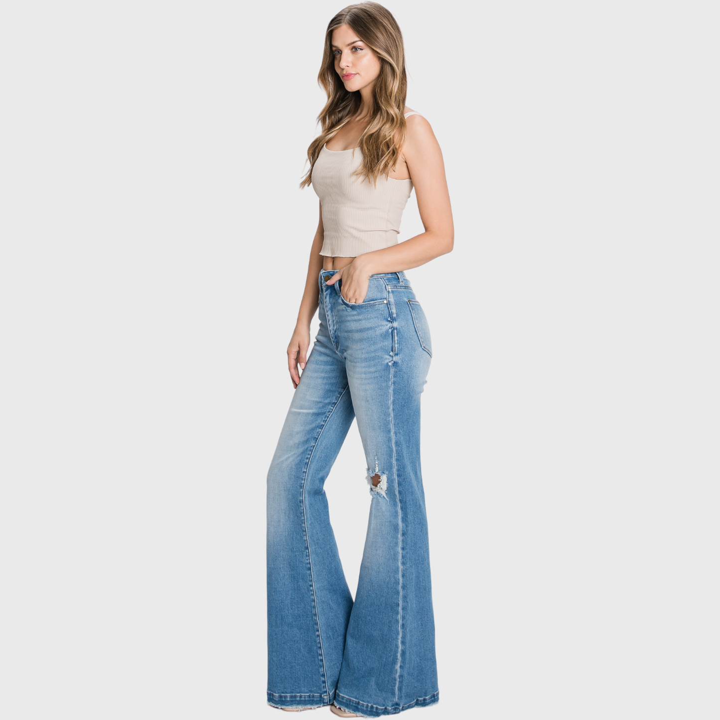 High Rise Flare Jeans