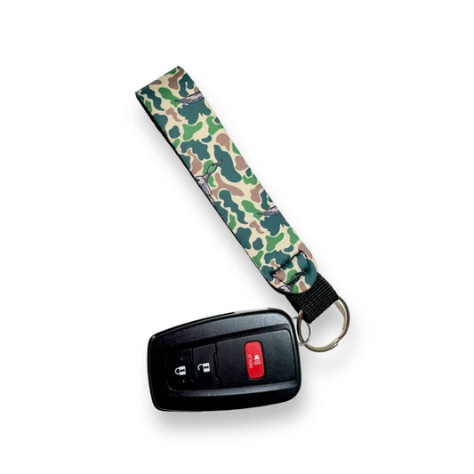 Green Duck Camo Wristlet Keychain