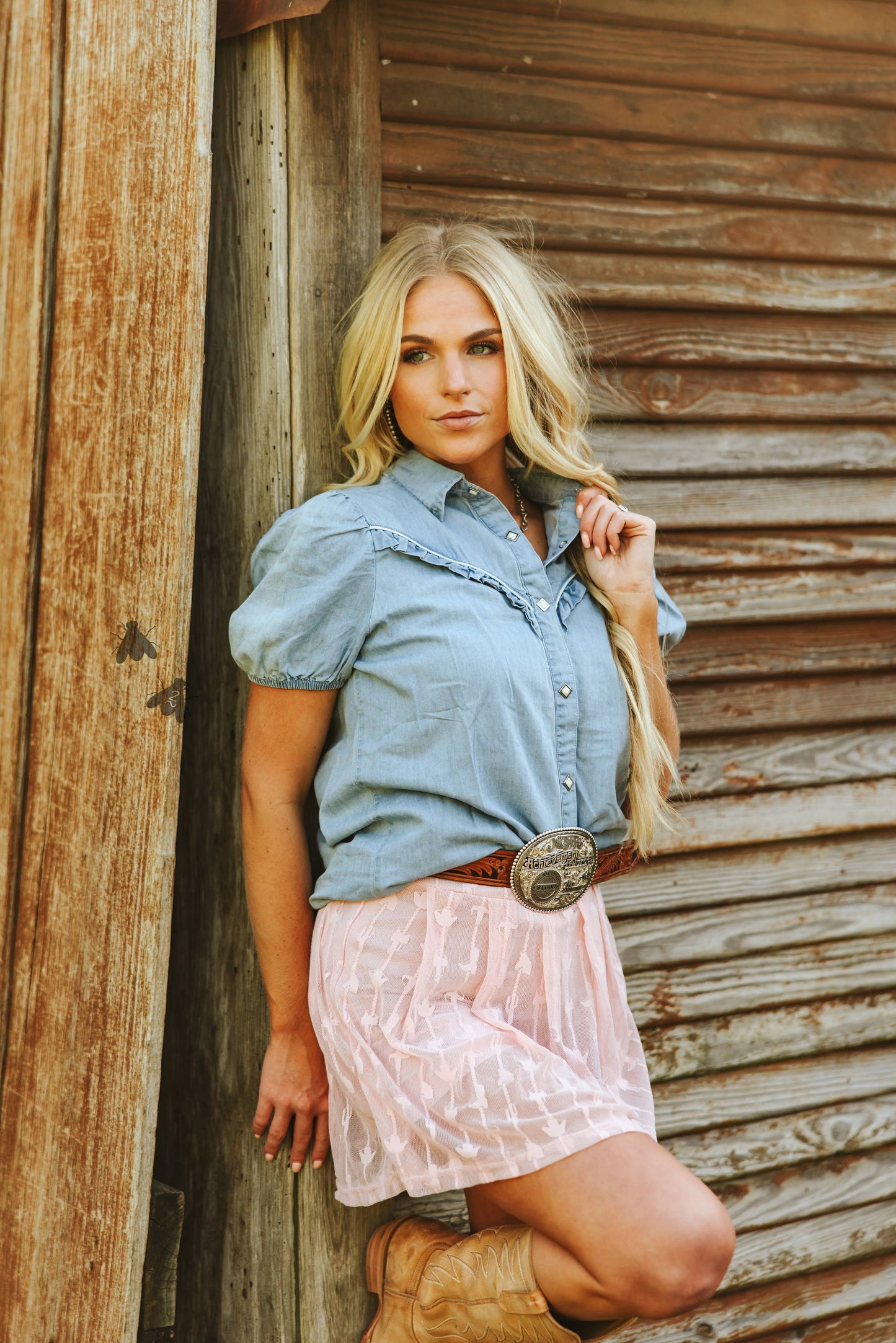 LINGO LACE SKORT *DUSTY ROSE