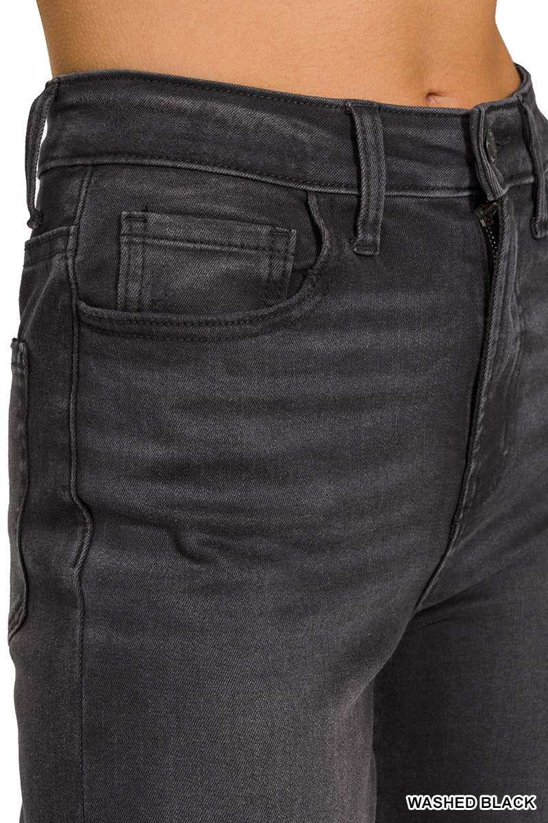 Distressed Knee And Hem Pants