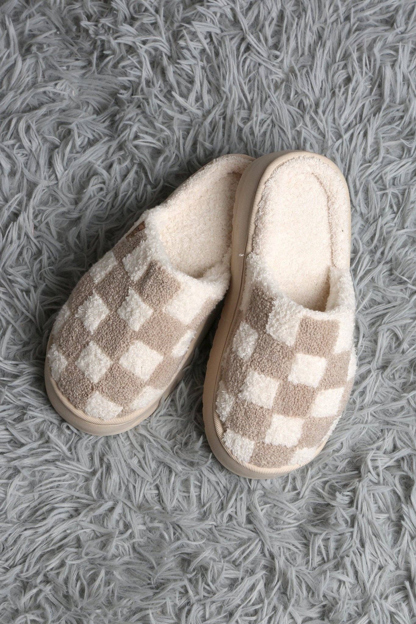 Super Lux Checker Platform Slippers