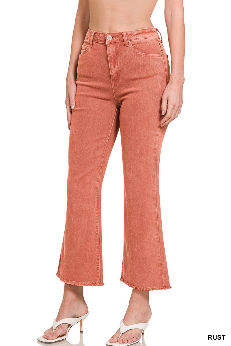 Acid Wash Color Denim Pants