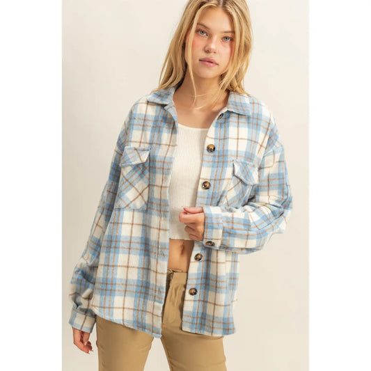 Collared Plaid Shacket