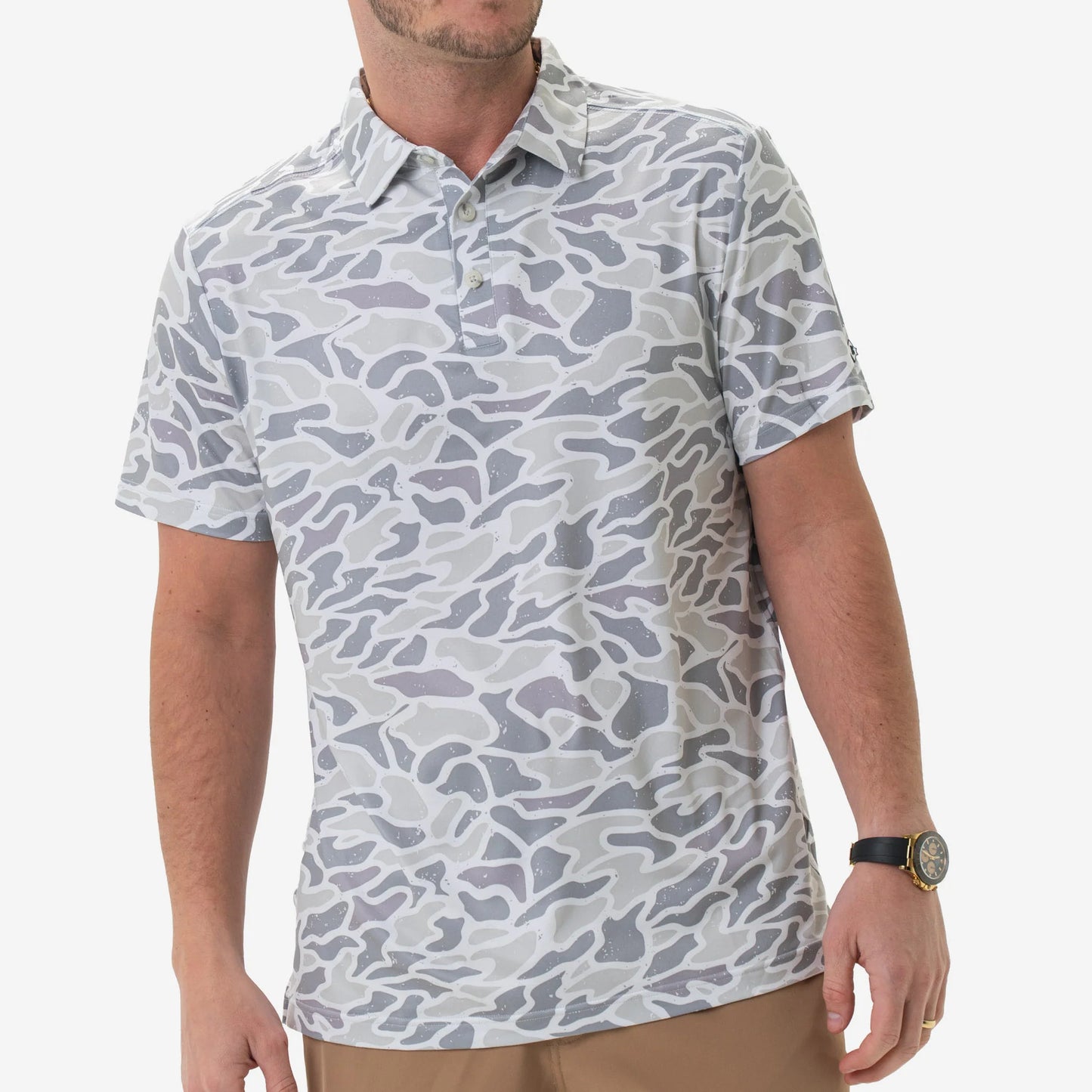 Burlebo Performance Polo White Camo